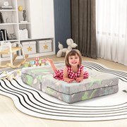 Sofá infantil brilha no escuro modular para crianças com capa de almofada lavável à máquina e enchimento de espuma para crianças com mais de 3 anos Ci