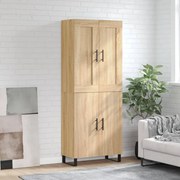 vidaXL Armário alto 69,5x34x180 cm derivados de madeira cor sonoma