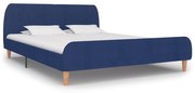 Estrutura de cama 180x200 cm tecido azul