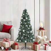 vidaXL Árvore de Natal Artificial Pré-iluminada com Conjunto de Bolas