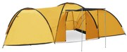 Tenda iglu de campismo 650x240x190 cm 8 pessoas amarelo