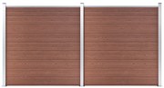 vidaXL Painel de vedação para jardim 353x186 cm WPC castanho