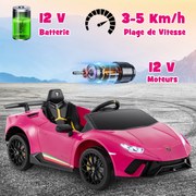 Carro elétrico infantil Lamborghini 12V carro infantil elétrico com controle remoto amarelo