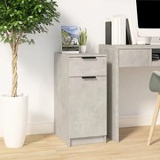 vidaXL Armário secretária 33,5x50x75cm derivados madeira cinza cimento
