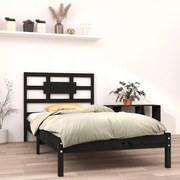 Estrutura cama de solteiro 90x190 cm madeira maciça preto