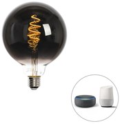 Smart E27 regulável em lâmpada LED Kelvin G125 preta 4W 60 lm 1800-3000K