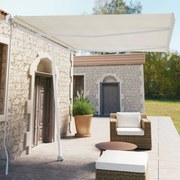 vidaXL Toldo retrátil manual independente 350x250 cm cor creme