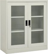 vidaXL Armário de escritório 90x40x105 cm aço cinzento-claro