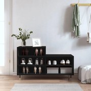 vidaXL Sapateira 102x36x60 cm derivados de madeira preto