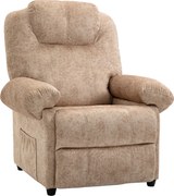 HOMCOM Poltrona Relax Reclinável Poltrona para Sala de Estar com Apoio para os Pés Retrátil Encosto Alto Bolso Lateral 88x91x108 cm | Aosom Portugal