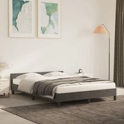 vidaXL Estrutura de cama sem colchão 140x190 cm veludo cinzento-escuro