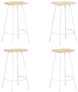 vidaXL Bancos de bar 4 pcs madeira de mangueira maciça