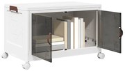 Caixa de arrumação empilhável com rodas 75 L 64x40x41 cm