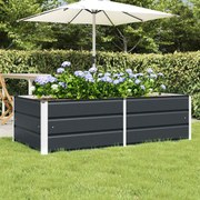 vidaXL Floreira Antracite 160 x 80 x 45 cm Aço