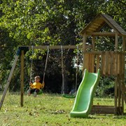 Parque Exterior infantil com escorrega TIBIDABO L Com Baloiço Duplo