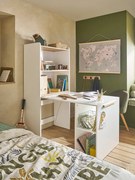 Estante com secretária integrada, Modulo branco