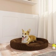 vidaXL Cama para cães 90x70x23 cm pelúcia castanho