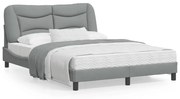 vidaXL Estrutura de cama com LED sem colchão 120x200 cm tecido