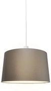 Candeeiro de suspensão moderno branco com abajur 45 cm bege - Combi 1 Country / Rústico,Moderno