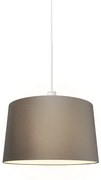 Candeeiro de suspensão moderno branco com abajur 45 cm bege - Combi 1
