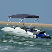 vidaXL Toldo de 4 arcos Bimini c/ paredes laterais 243x(185-198)x137cm