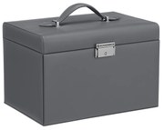 Caixa organizadora de joias com 3 níveis | SONGMICS | 26 x 18 x 17 cm | cinzento | JBC121G01.