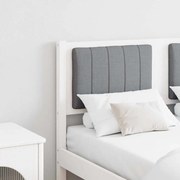 vidaXL Cabeceira estofada Branco 120 cm Madeira de Pinheiro Sólida