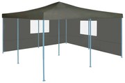 vidaXL Tenda dobrável com 2 paredes laterais 5x5 m antracite