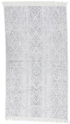 vidaXL Tapete 120x180 cm algodão cinzento-claro