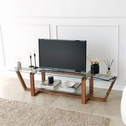 Móvel TV Amalfi – Nogueira – 158 cm x 35 cm x 35 cm
