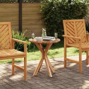 vidaXL Mesa bistrô de jardim Ø70 x 75 cm em madeira sólida de teixeira
