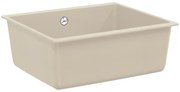vidaXL Pia Bege 530 x 460 mm 80% Quartzo e 20% Resina