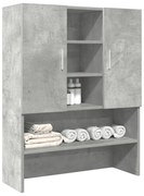 vidaXL Armário máquina de lavar 70,5x25,5x90 cm cinzento cimento