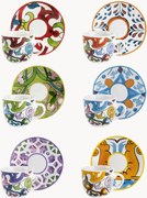 Chávenas de café em porcelana com pires Lisbona, conjunto de 12