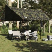 vidaXL Lona de campismo 438x376x212 cm impermeável camuflagem