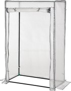 Outsunny Estufa de Jardim Compacta 100x50x150 cm Pe Transparente Estrutura em Aço Porta com Zíper Enrolável | Aosom Portugal
