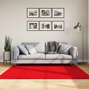 vidaXL Tapete de pelo curto OVIEDO 160x160 cm vermelho