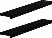 vidaXL Soleiras da janela 2 pcs 90x15x2 cm carvalho castanho-escuro