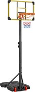 SPORTNOW Tabela Basquetebol Altura Ajustável 178208 cm Rodas Base Recarregável Exterior 75x56x210240 cm Amarelo Preto | Aosom Portugal