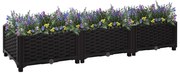 vidaXL Canteiro elevado 120x40x23 cm polipropileno