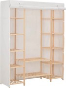 vidaXL Roupeiro 135x40x170 cm tecido branco