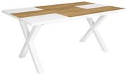 Mesa de sala de jantar | 8 pessoas | 170 | Robusto e estável graças à sua estrutura e pernas sólidas | Ideal para reuniões familiares | Oak e branco |