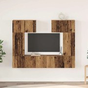 vidaXL Conjunto de móvel de TV 6 pcs Madeira antiga 80 x 30 x 30 cm