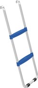 SPORTNOW Escada para Trampolim 2 Degraus Largos com Gancho Universal, Estrutura em Aço Galvanizado, Capacidade 150 kg, 97x32x7 cm, Azul | Aosom Portugal