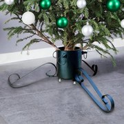 vidaXL Suporte para árvore de Natal 58x58x21 cm verde
