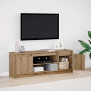 vidaXL Armário de TV com LED em Carvalho Artesanal 139,5x34x50 cm, Feito de Madeira Engineered