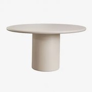 Mesa De Jantar Redonda Rodeo Mdf Tapioca Bege & Ø150 Cm - Sklum