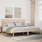 vidaXL Cama extra longa sem colchão 200x210 cm madeira maciça
