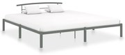 Estrutura de cama 180x200 cm metal cinzento