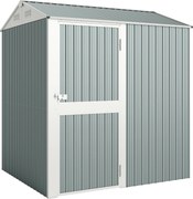 Outsunny Abrigo Metálico para Ferramentas 3,5 m² Abrigo Alto Trancável com Sattedach Ventilações Luvas 209x177x236 cm | Aosom Portugal